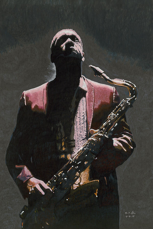 John Coltrane Drawing by Ascension Nelson