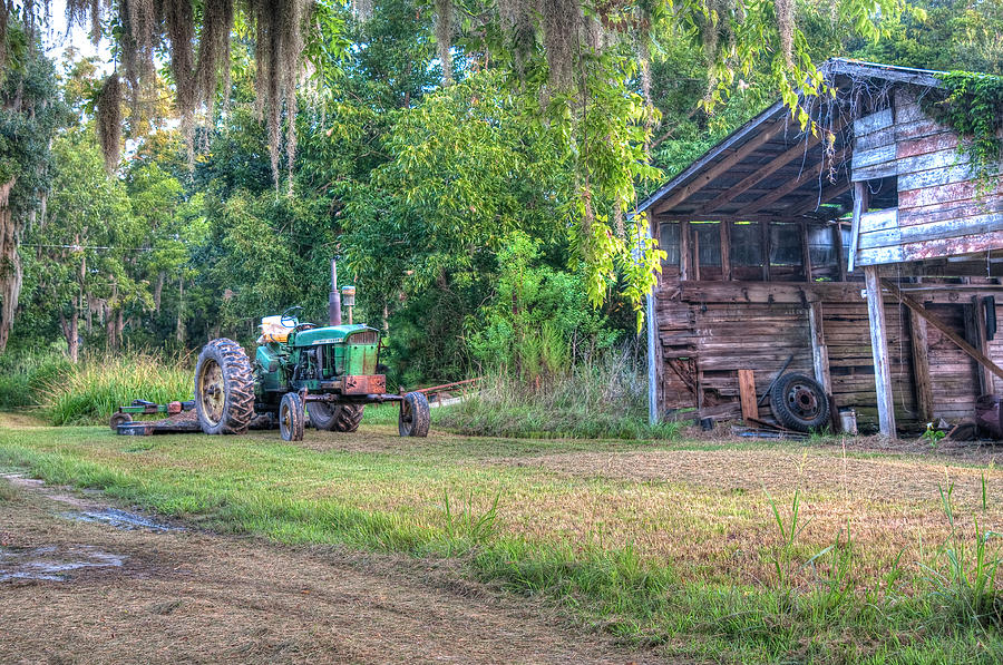John Deere - Old Tractor Shed Photograph by Scott Hansen