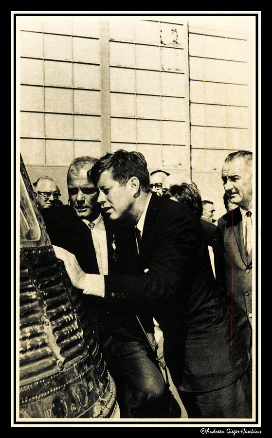 John F Kennedy Photograph - John F Kennedy and Astronaut John H Glenn Jr by Audreen Gieger
