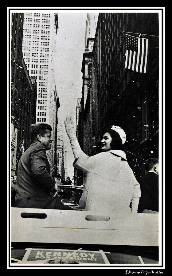 John F Kennedy Photograph - John F Kennedy and Jacqueline Ticker Tape Parade by Audreen Gieger