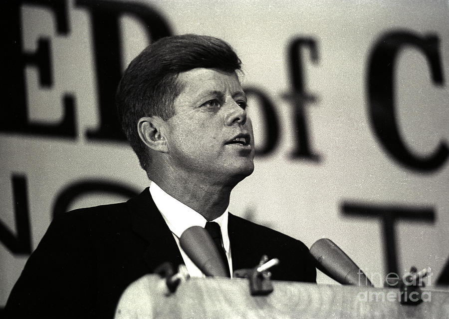 John F. Kennedy Speaking, 1963 Photograph by Larry Mulvehill