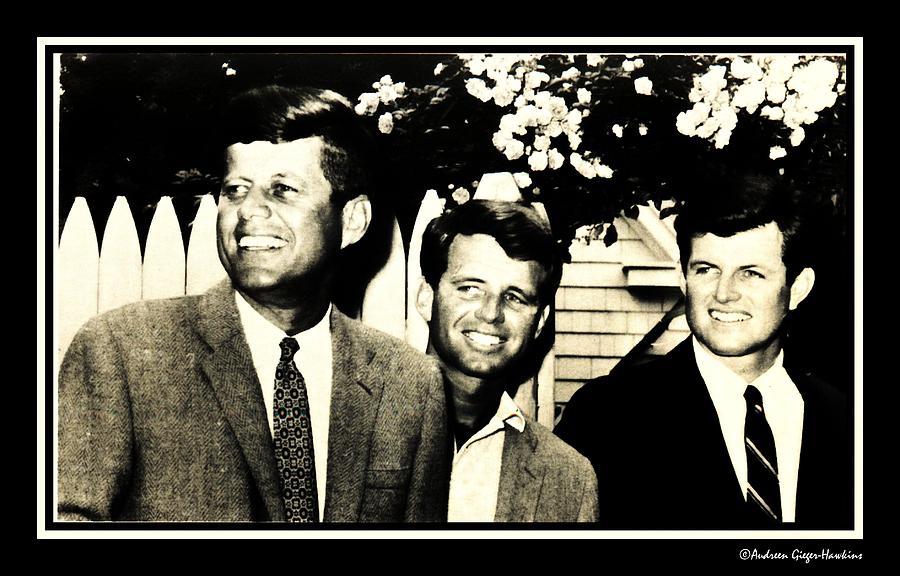 John F Kennedy Photograph - John F Kennedy with Brothers by Audreen Gieger