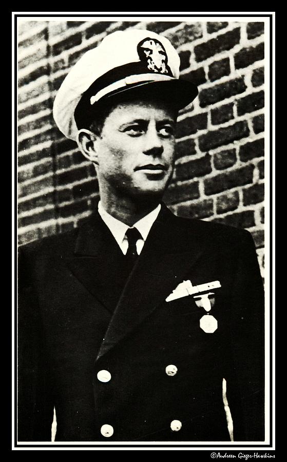 John F Kennedy Photograph - John F Kennedy with Medal of Gallantry in Action by Audreen Gieger