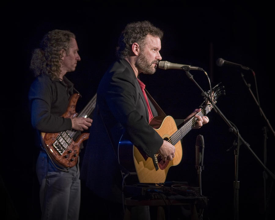 Singer Songwriter Photograph - John Gorka and Michael Manring in Concert by Randall Nyhof