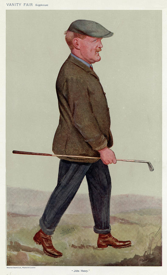 John Drawing - John Henry Taylor  English Golfer; by Mary Evans Picture Library