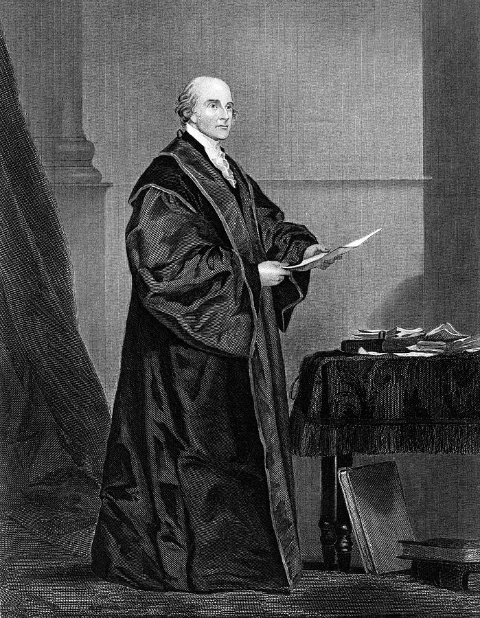 John Drawing - John Jay  American Statesman, First by Mary Evans Picture Library