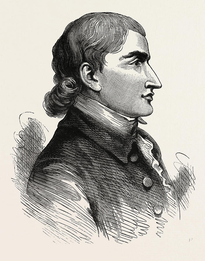 Engraving from a profile view portrait of John Jay, Founding