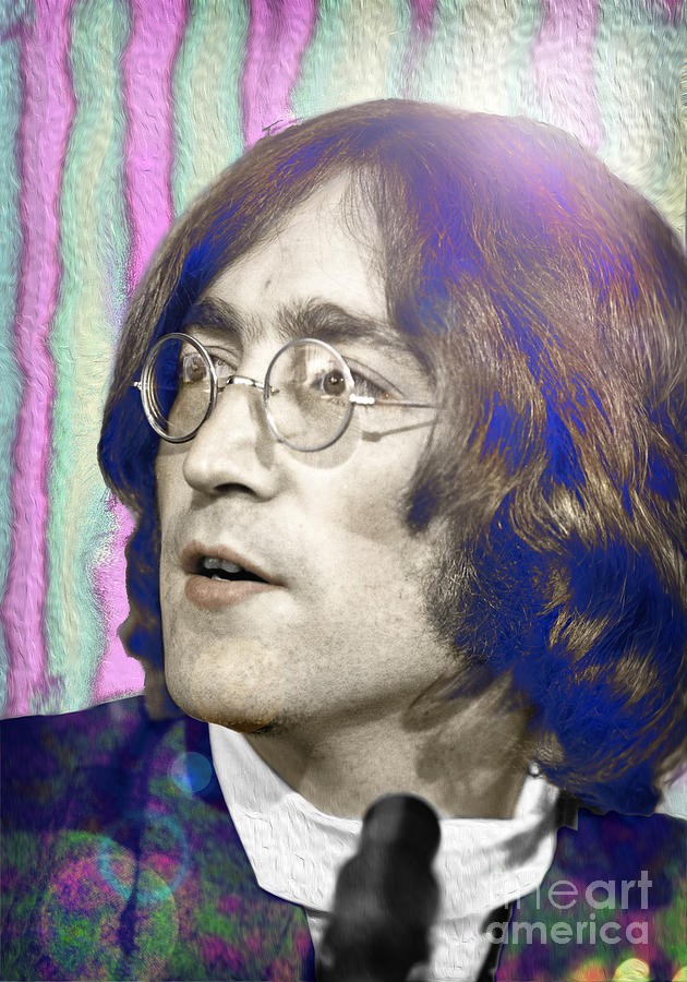 John Lennon 1968 Photograph by Martin Konopacki Restoration