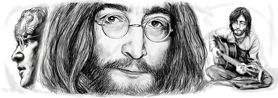John Lennon Drawing by Jelena Jockovic  Saatchi Art