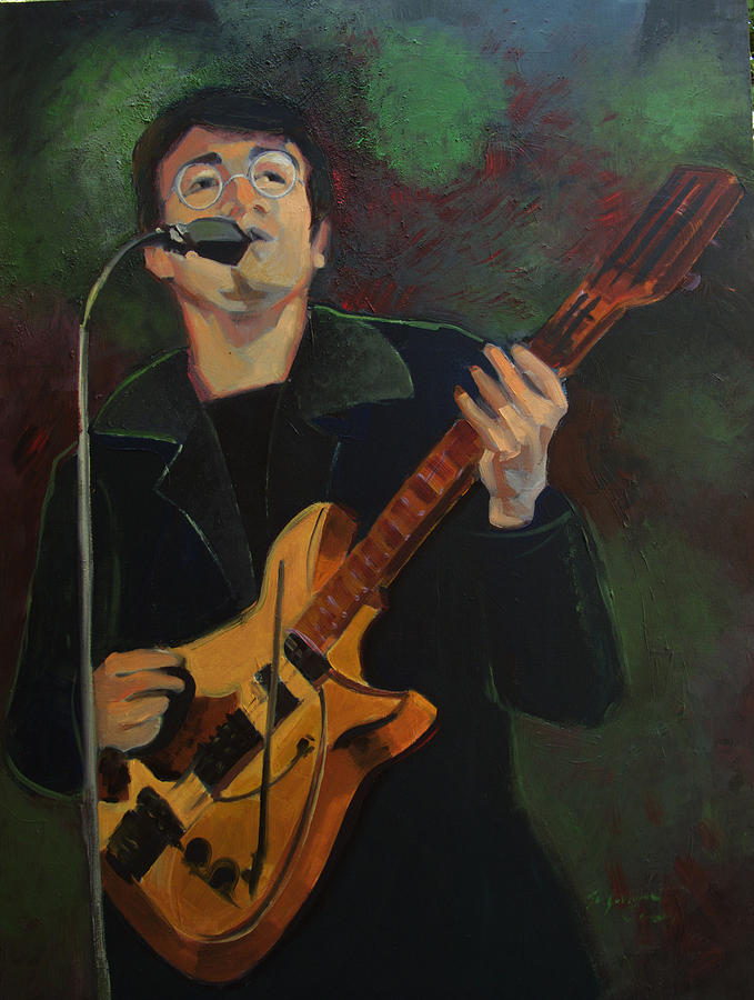 John Lennon in Performance Painting by Suzanne Giuriati Cerny
