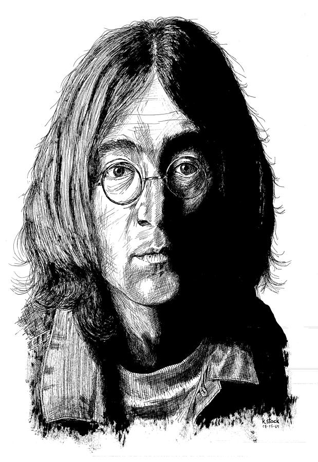 John Lennon Drawing by Kenneth Stock - Fine Art America