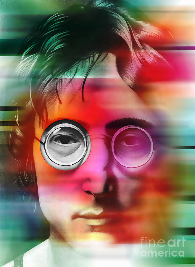 John Lennon Painting Digital Art by Marvin Blaine