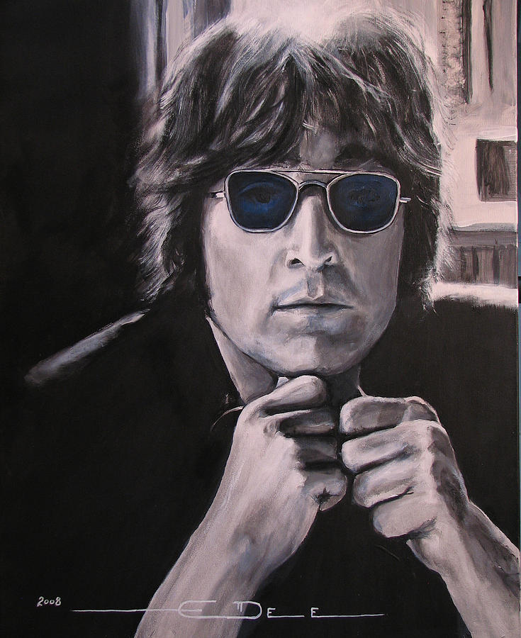 John Lennon - Shades of Blue Painting by Eric Dee