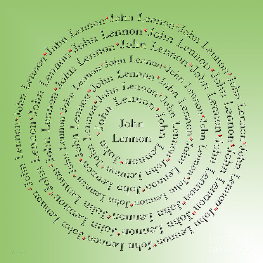John Lennon Typography Digital Art by Andee Design