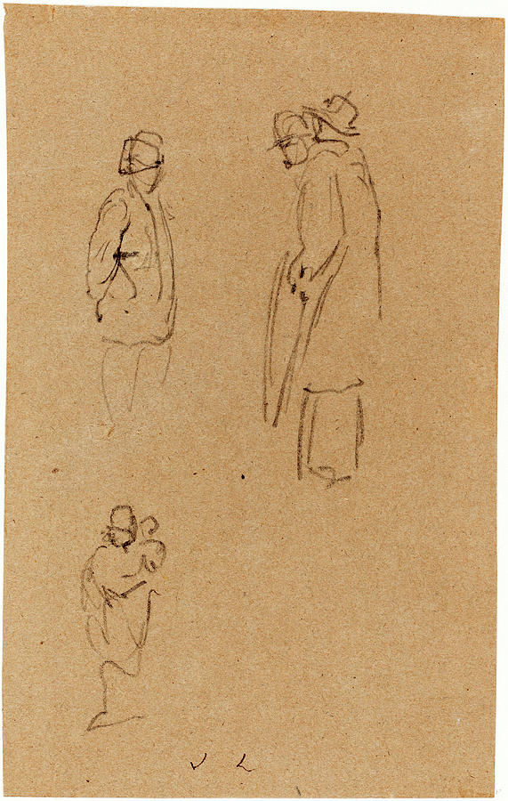 John Linnell Drawing - John Linnell, British 1792-1882, Figure Studies by Litz Collection