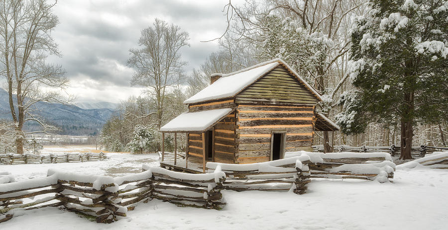 John Oliver Cabin In The Snow Photograph By Gwen Cross