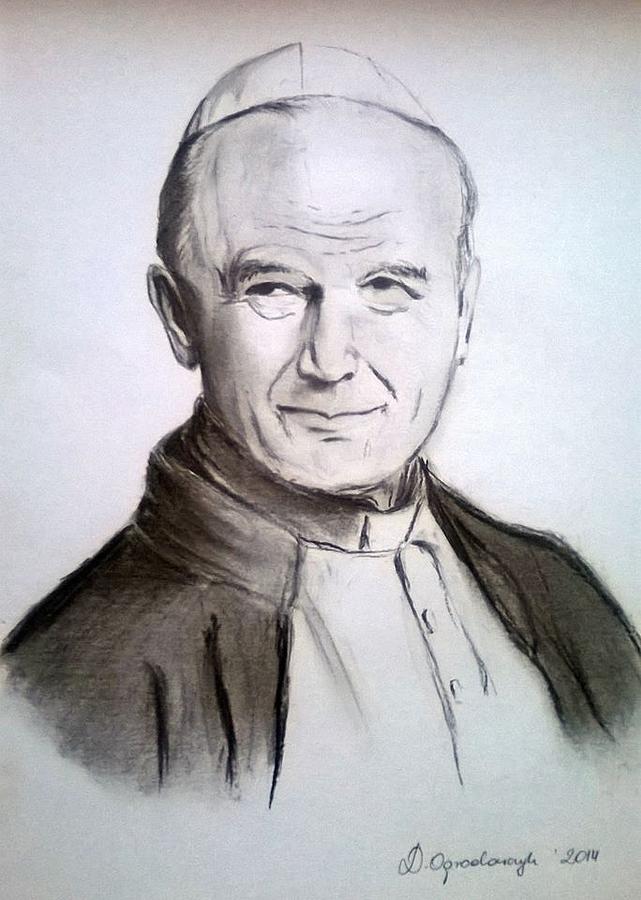 John Paul II Drawing by Dorota Ogrodowczyk - Fine Art America