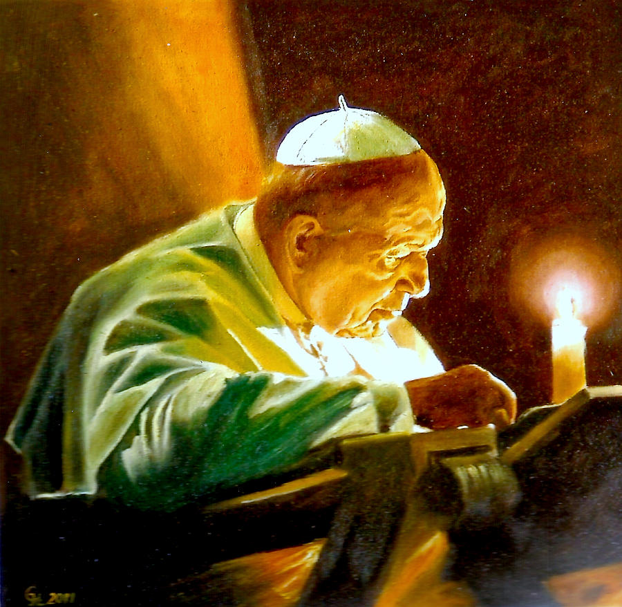Book Painting - John Paul II by Henryk Gorecki