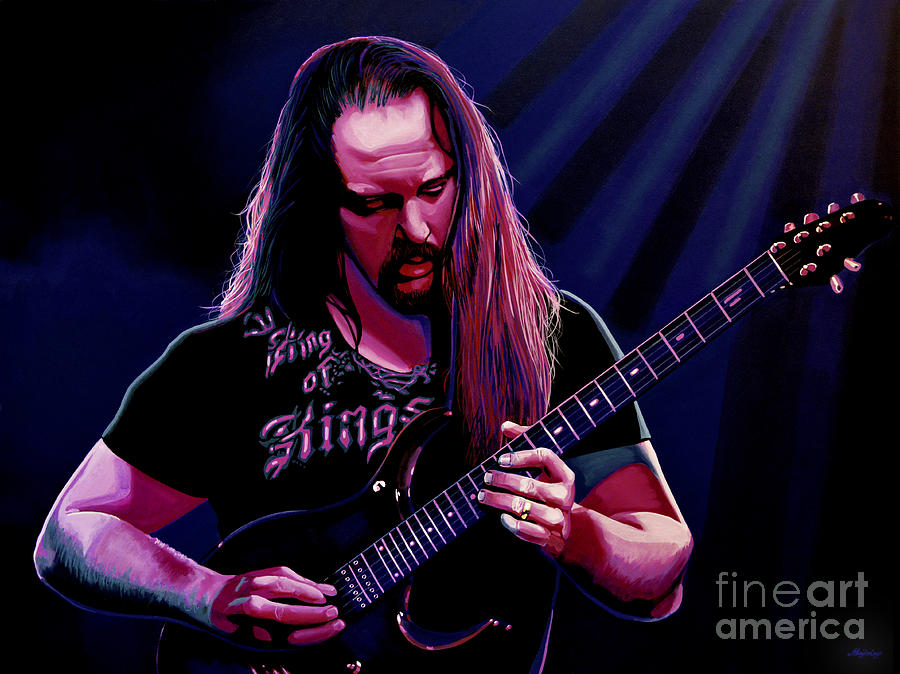 Metallica Painting - John Petrucci Painting by Paul Meijering