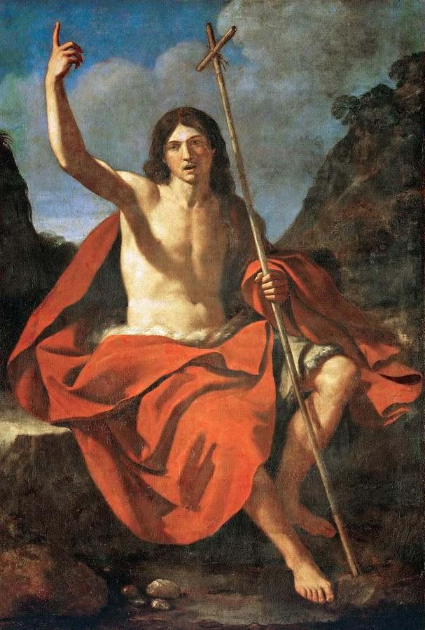 John the Baptist Painting by Guercino