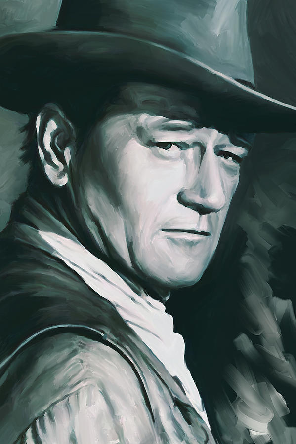 John Wayne Artwork Painting by Sheraz A