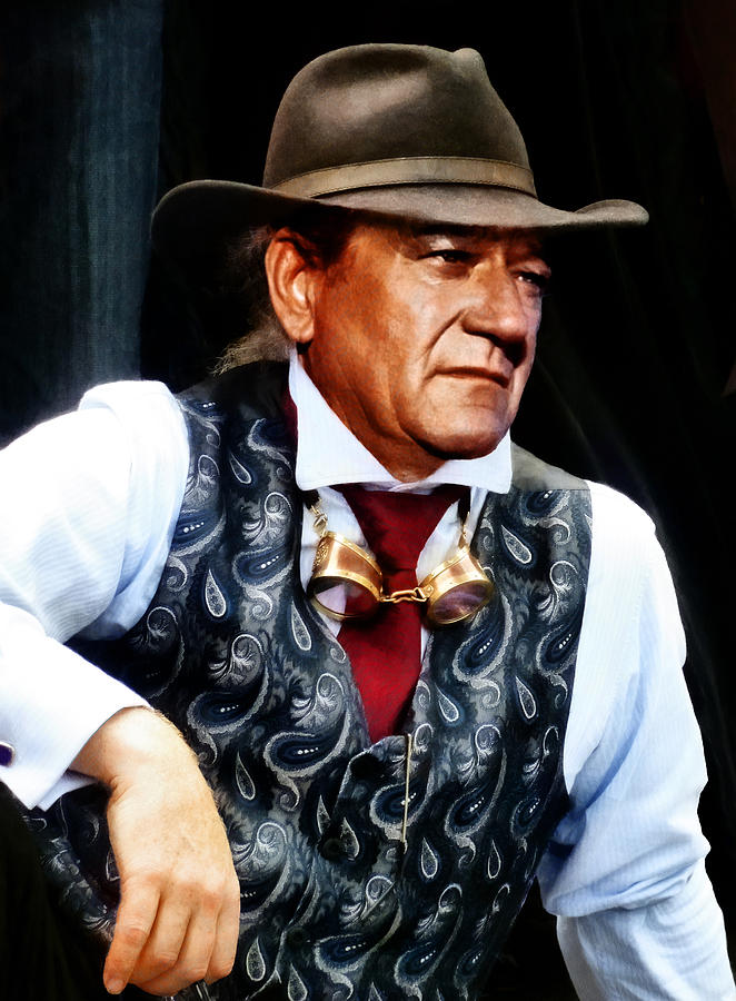 John Wayne in a silk waistcoat Photograph by Steve Taylor