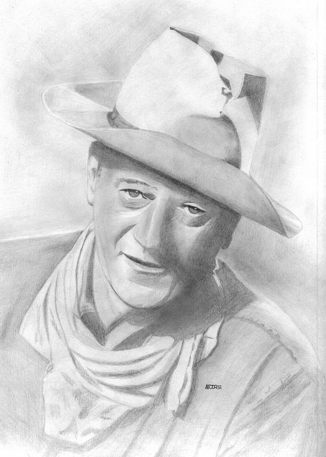 John Wayne Drawing by Pat Moore