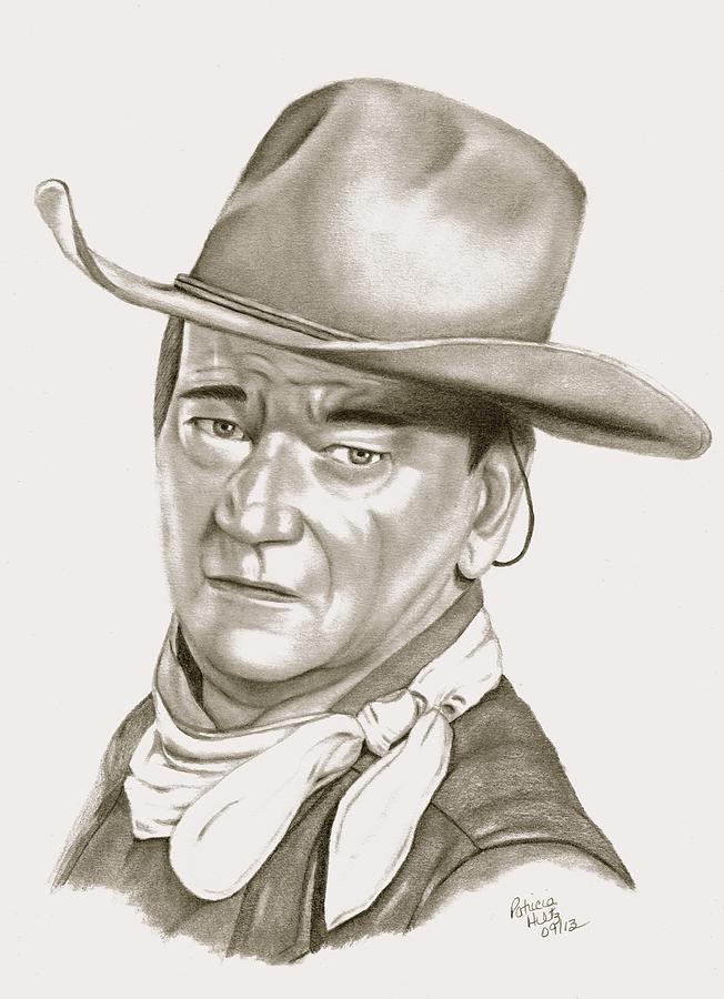 John Wayne Drawing by Patricia Hiltz