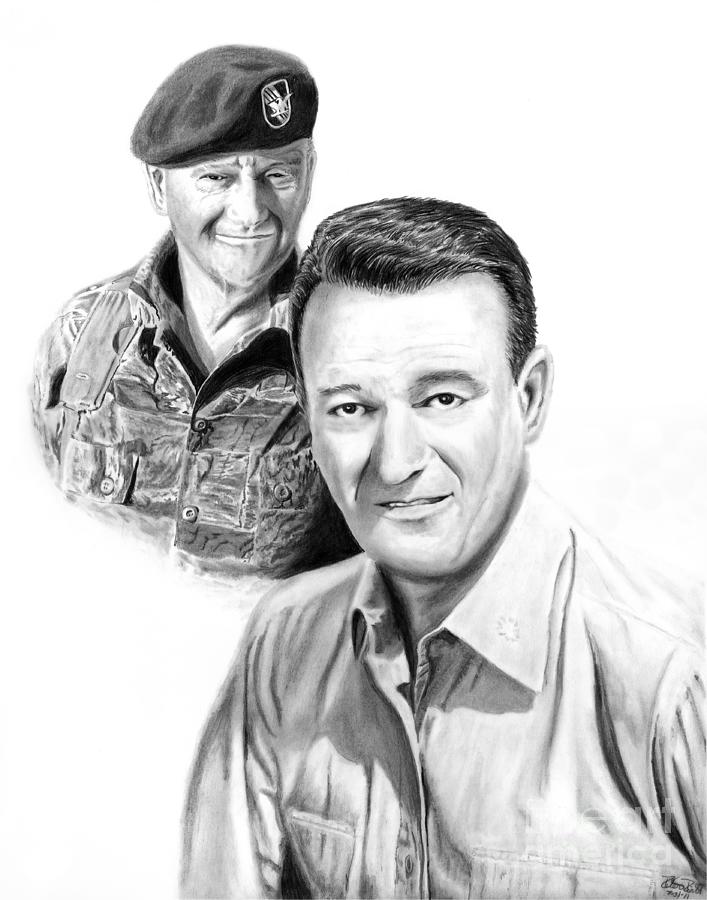 John Wayne Drawing - John Wayne by Peter Piatt
