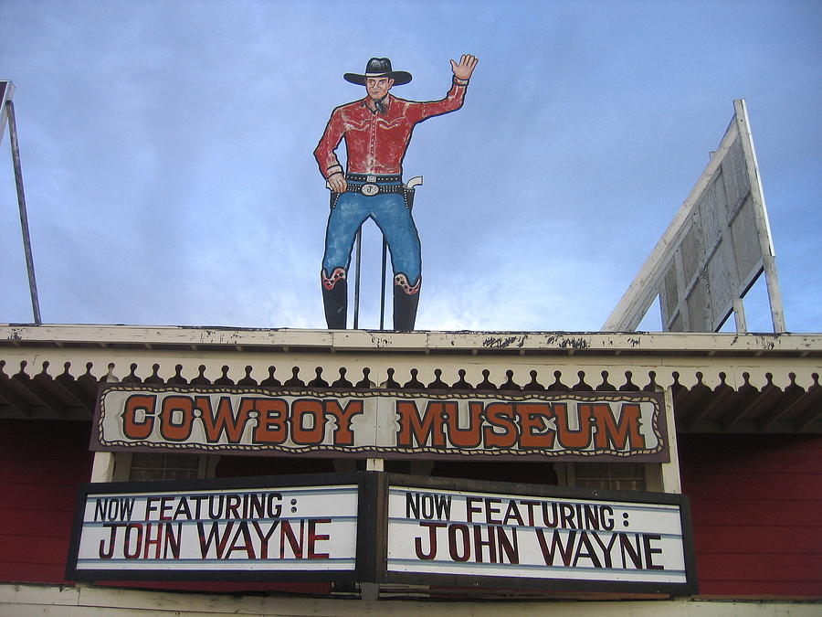 John Wayne shuttered cowboy museum close-up Tombstone Arizona 2004 Photograph by David Lee Guss