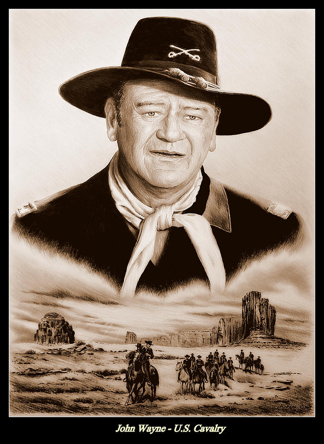 John Wayne Us Cavalry by Andrew Read