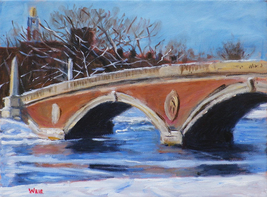John Weeks Footbridge Boston Painting by Chris Weir