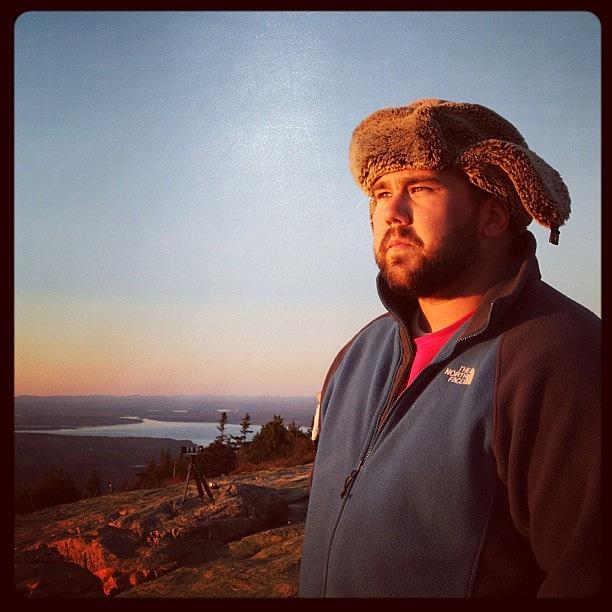 Portrait Photograph - @johnbair15 On Cadillac Mountain In by Doug Michaels