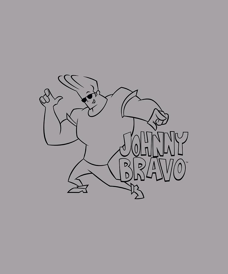 Johnny Bravo - Jb Line Art Digital Art by Brand A
