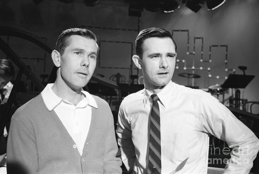 Johnny Carson With His Brother Dick Carson 1963 Photograph