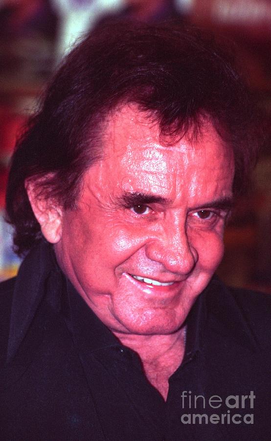 Johnny Cash 1993 Headshot - A Photograph by Gary Kaplan