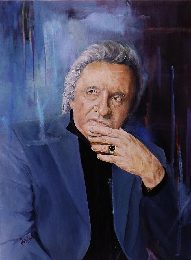 Johnny Cash Painting by Barry BLAKE