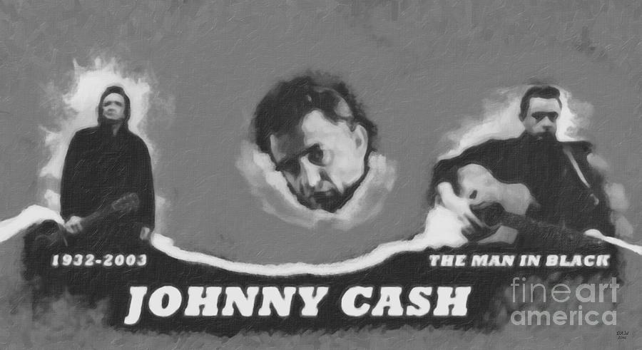 Johnny Cash Painting by David Millenheft