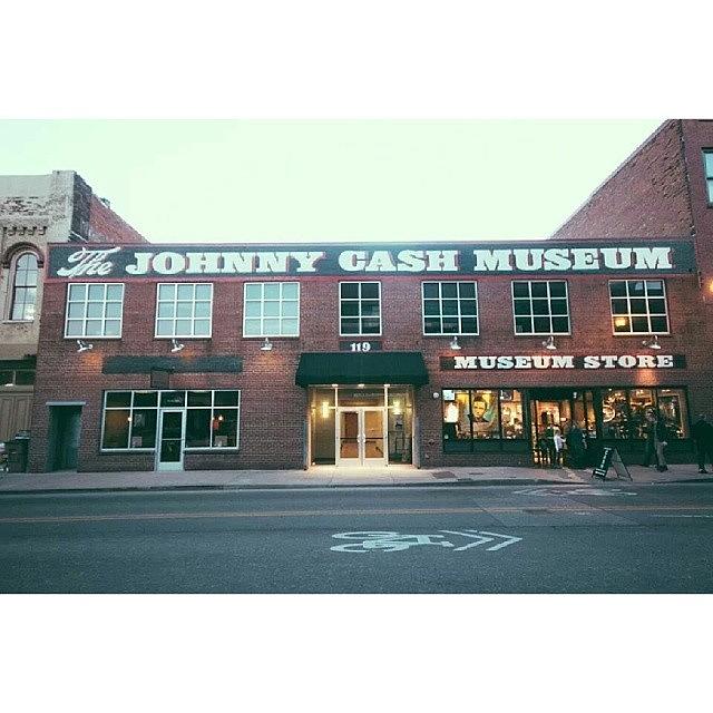 Johnny Cash Museum In Retro Colorized Photograph by Richard Call