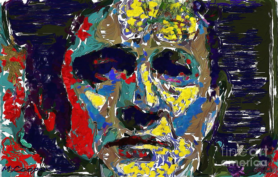Johnny Cash Oil Abstract Digital Art by Max Cooper