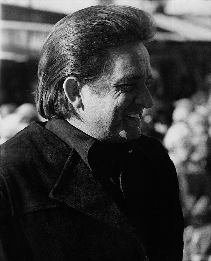 Johnny Cash smiling Old Tucson Arizona 1971 Photograph by David Lee Guss