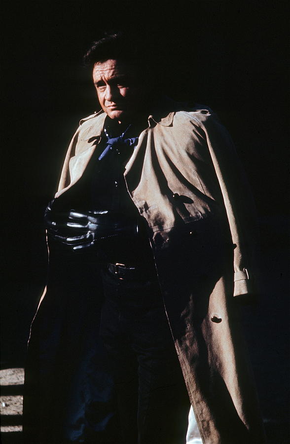Johnny Cash trench coat Old Tucson Arizona 1971 Photograph by David Lee Guss