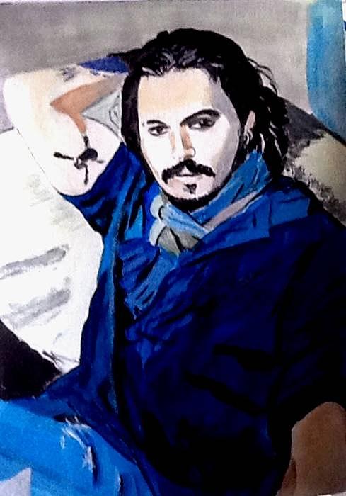 Johnny Depp 2 Painting by Audrey Pollitt
