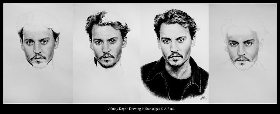 Johnny Depp 4 Drawing by Andrew Read