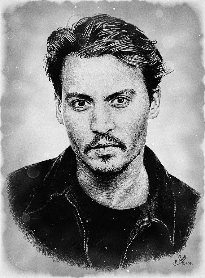 Johnny Depp stained Digital Art by Andrew Read