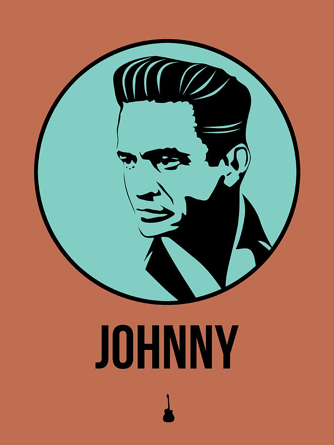 Johnny Cash Digital Art - Johnny Poster 1 by Naxart Studio