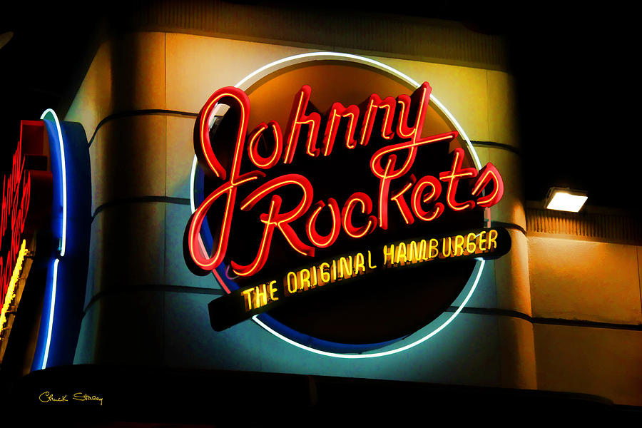 Johnny Rockets Sign Photograph by Chuck Staley
