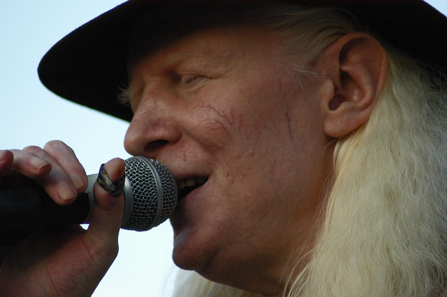 Johnny Winter Sings Photograph by Mike Martin