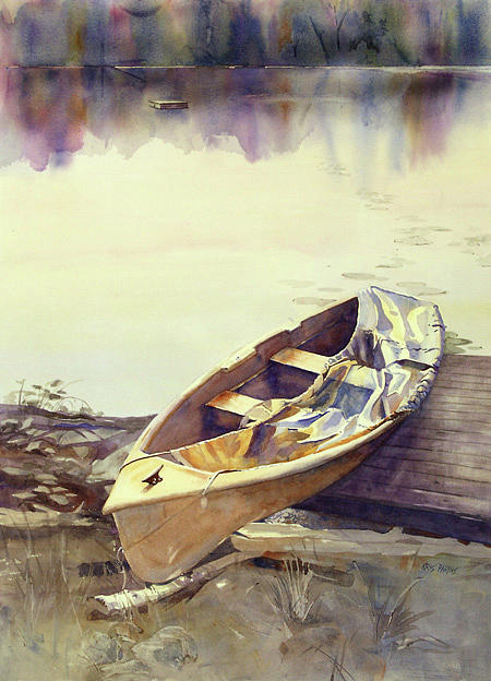 Johns Boat Painting by Kris Parins