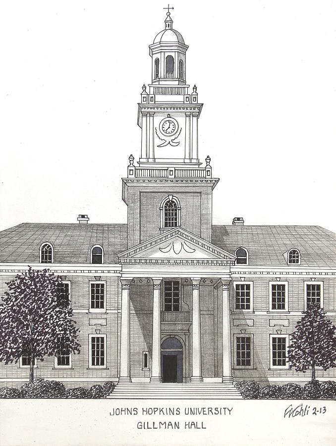 Johns Hopkins University Drawing by Frederic Kohli
